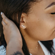 Load image into Gallery viewer, Initial Flat Back Stud | Solid Gold