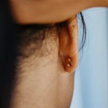 Load image into Gallery viewer, Initial Flat Back Stud | Solid Gold