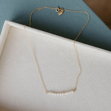 Load image into Gallery viewer, Personalized Initials Pearl Morse Code Necklace