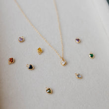 Load image into Gallery viewer, Heart Birthstone Necklace