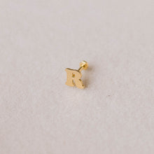 Load image into Gallery viewer, Initial Flat Back Stud | Solid Gold