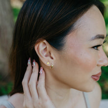 Load image into Gallery viewer, Smiley Face Flat Back Stud | Solid Gold