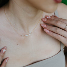 Load image into Gallery viewer, Personalized Initials Pearl Morse Code Necklace