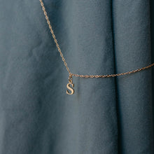 Load image into Gallery viewer, Initial Charm Necklace | Solid Gold