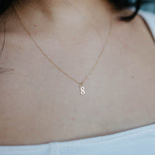 Load image into Gallery viewer, Number Charm Necklace | Solid Gold