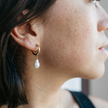 Load image into Gallery viewer, Baroque Pearl Hoops