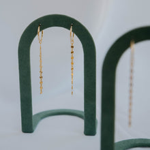 Load image into Gallery viewer, Chain Dangle Hoops