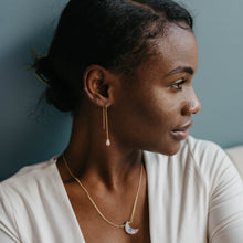 Load image into Gallery viewer, Moonstone Drop Threaders