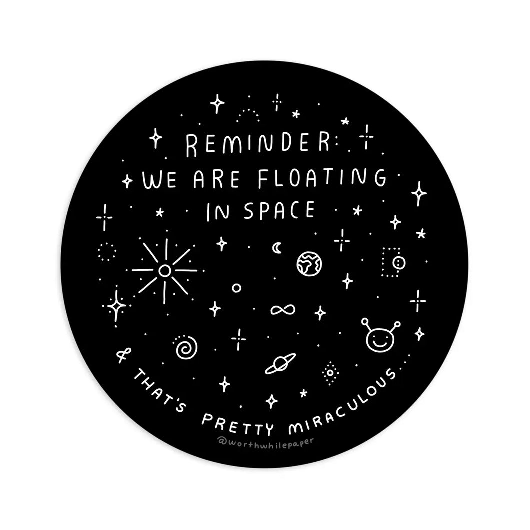 'Floating in Space' Sticker
