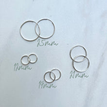 Load image into Gallery viewer, Everyday Hoops in Sterling Silver