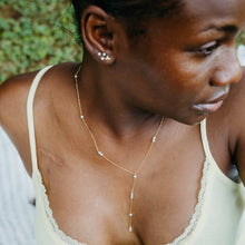 Load image into Gallery viewer, Just So Pearl Lariat Necklace
