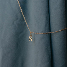 Load image into Gallery viewer, Initial Charm Necklace | Solid Gold
