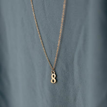 Load image into Gallery viewer, Number Charm Necklace | Solid Gold
