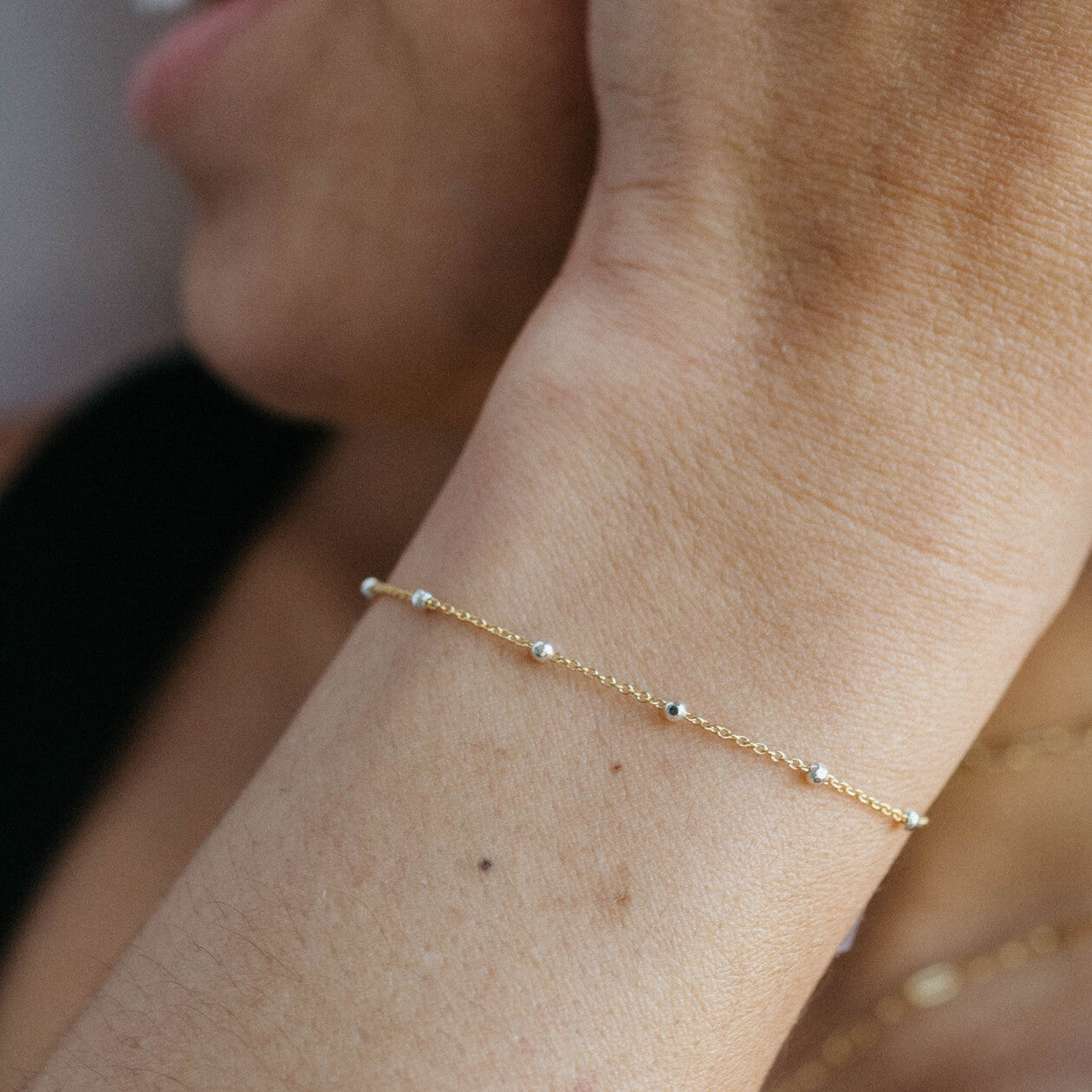 Two Tone Ball Chain Bracelet – Rising