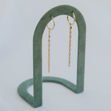 Load image into Gallery viewer, Chain Dangle Hoops
