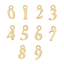 Load image into Gallery viewer, Number Charm Necklace | Solid Gold
