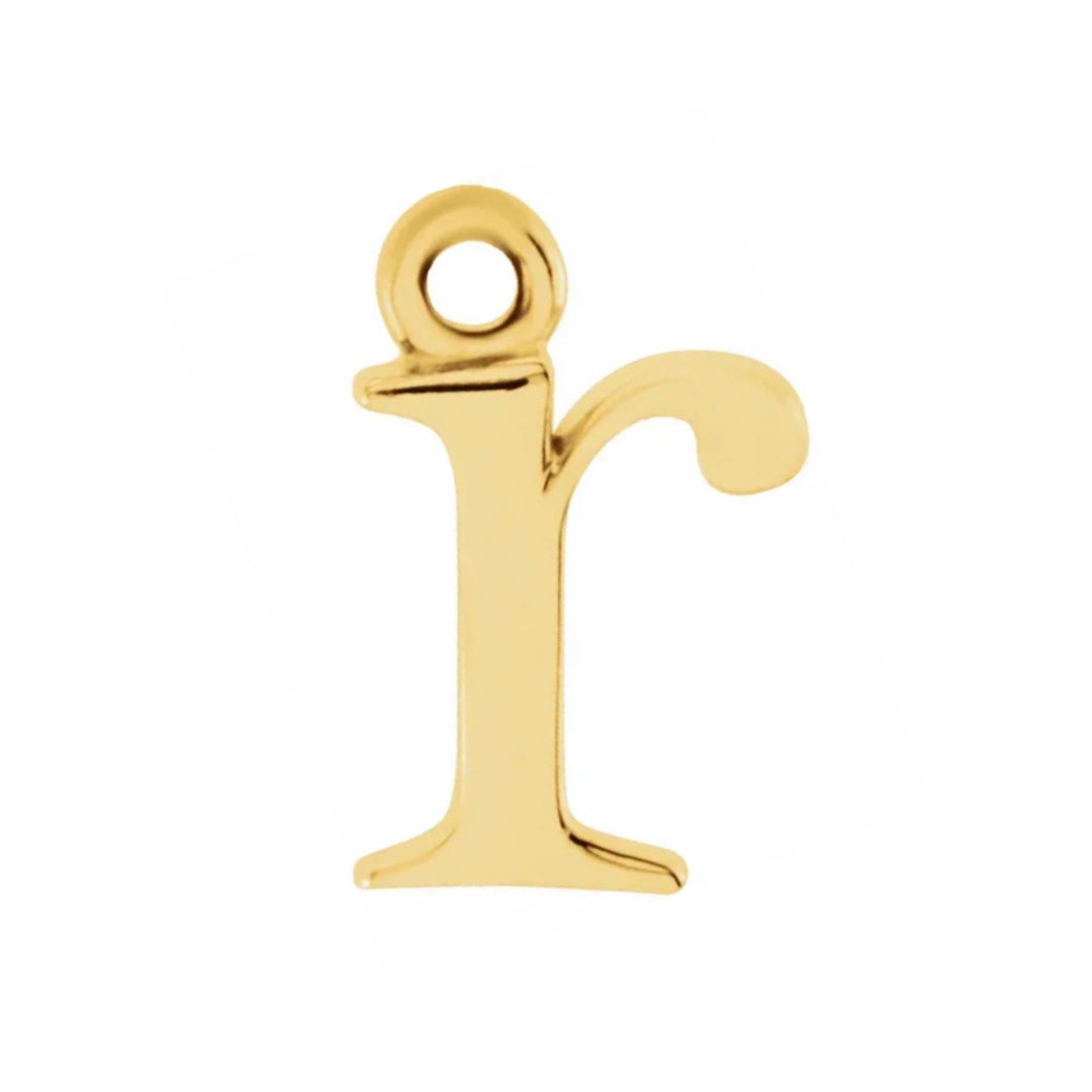 Lowercase Initial Charm | Solid Gold