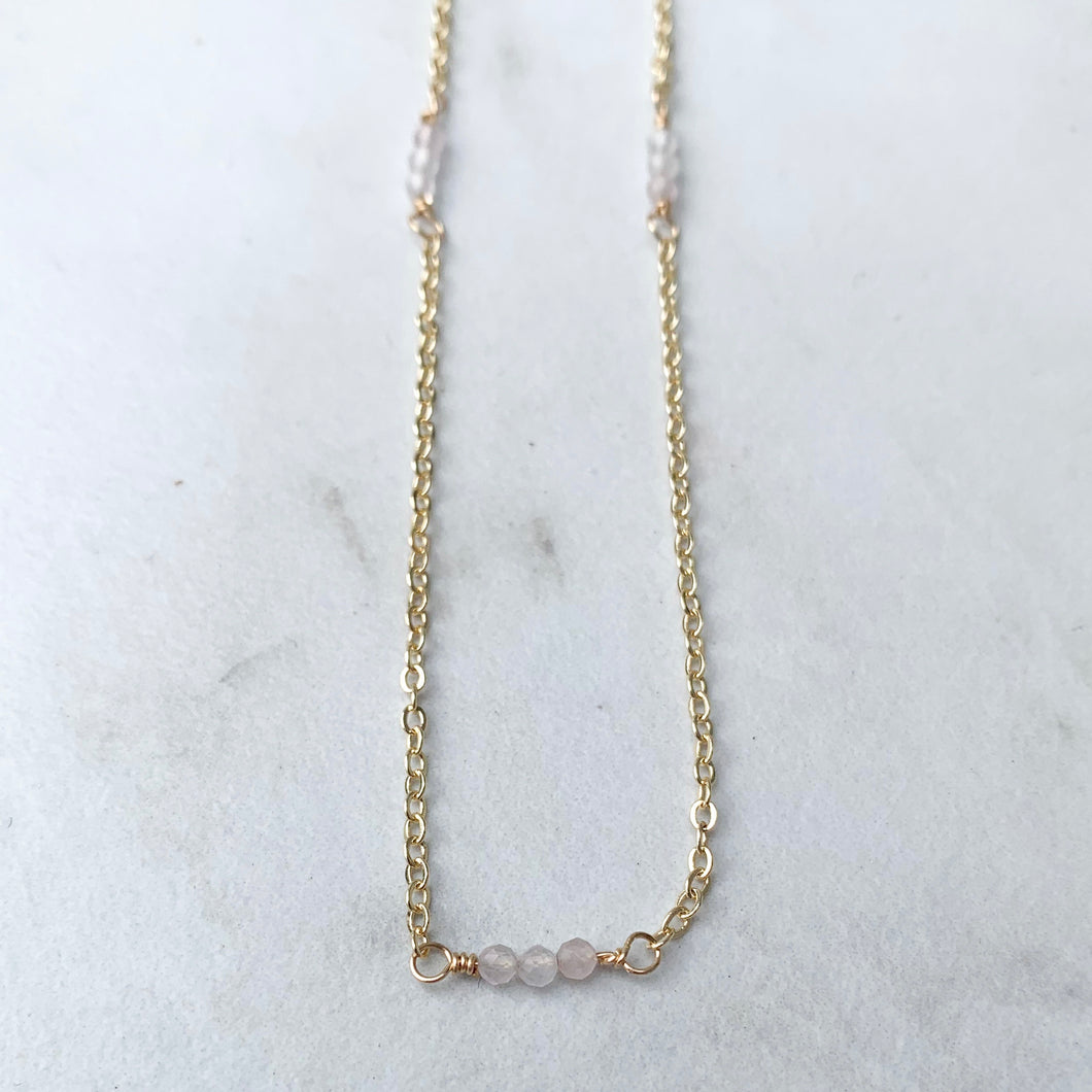 Rose Quartz Layering Necklace